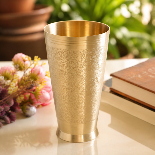 Pure Brass Glass for Daily Detox Water | Ayurvedic Health Benefits