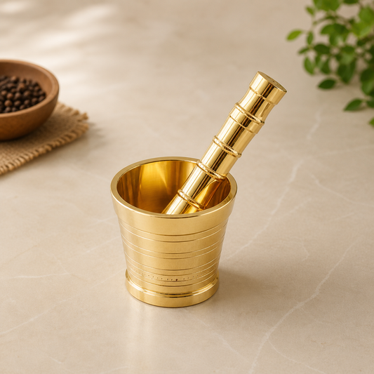 Brass Khalbatta – Traditional Spice Grinder