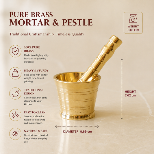 Brass Khalbatta – Traditional Spice Grinder