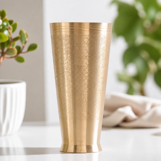 Pure Brass Glass for Daily Detox Water | Ayurvedic Health Benefits